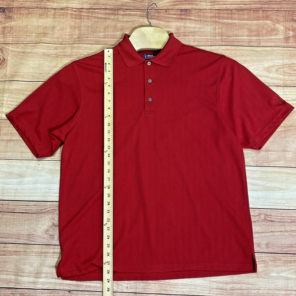 PGA Tour Performance Red Polo Shirt Mens Size Large Stretch‎ Golf - Picture 4 of 6
